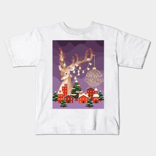 Little Deer Merry Christmas Kids T-Shirt